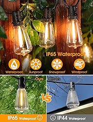 Larkvue 25FT Outdoor String Lights, Patio Lights
