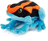 Zappi Co 100% Recycled Plush Poison Dart Frog 21cm Orange Blue Toy view 4