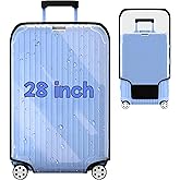 JeeVoya Luggage Cover Clear PVC Suitcase Cover Thick Transparent Waterproof Suitcase Protector for 20"/24"/28"/30" inch