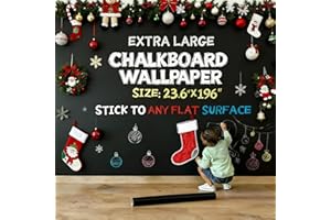 Oxdigi Extra Large Chalkboard Paper 60x500cm Peel & Stick, Removable Blackboard Wall Decal for Kids Room, Easy Self Adhesive,