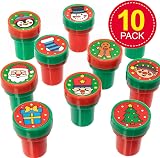 Baker Ross Christmas Self-Inking Stampers Pack of 10 Kids Arts Crafts Assorted view 2
