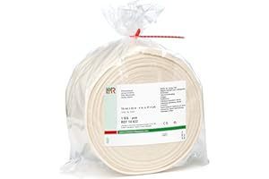 Lohmann & Rauscher tg cotton Stockinette, 10cm x 25m, 100% Cotton Close-Weave Seamlessly Knitted Tubular Stockinette, Skin Friendly Protection, First Layer of Multi-Layer Compression Bandaging