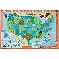 Melissa & Doug National Parks U.S.A. Map Floor Puzzle – 45 Jumbo and Animal Shaped Pieces, Search-and-Find Activities, Park and Animal ID Guide - FSC Certified