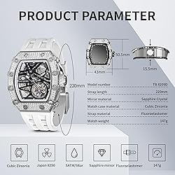 TSAR BOMBA Men's Automatic Watch Tonneau Luxury
