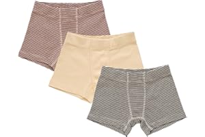 ORGANICKID Boys 100% Organic 100% Cotton Underwear GOTS Certified Kids Toddler Boxer Briefs Pack of 3