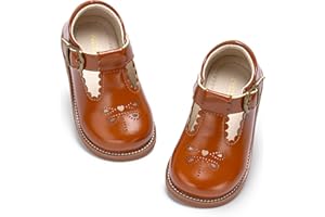PHIRAMIN Toddler Girl Mary Jane Dress Shoes-Little Girl School Uniform Shoes for Wedding Party