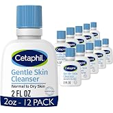 Cetaphil Gentle Cleanser, Hydrating Face Wash, Travel Size, 2oz, 12ct | Fragrance-Free, Soap-Free, Non-Foaming Cleanser, Bulk 12-Pack Value, Dermatologist Recommended, Dry To Normal Sensitive Skin