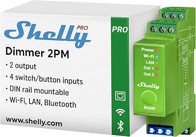 Shelly Pro Dimmer 2PM WiFi LAN Smart Switch 2 Channel 200W LED DIN Rail Alexa