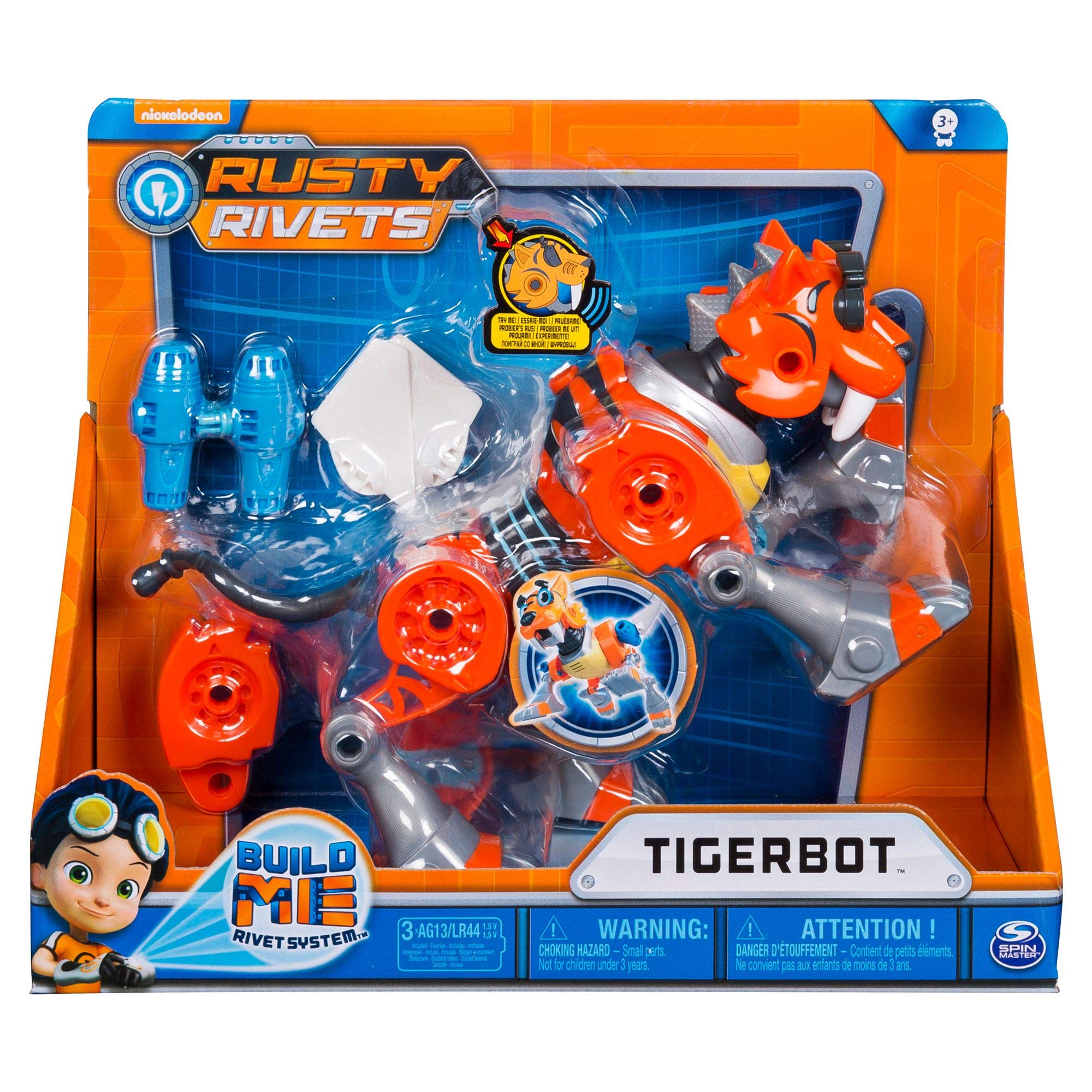 RUSTY RIVETS – Tigerbot Building Set with Lights and Sounds, for Ages 3 and Up