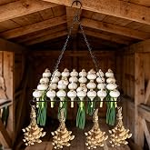 CebraBounze Iron Garlic and Herb Drying Rack 64 Hole Rust Resistant Mesh Dryer with 20 S Hooks Space Saving Hanging Organizer for Onion Flower Grass Plant Indoor Outdoor Use (Black)