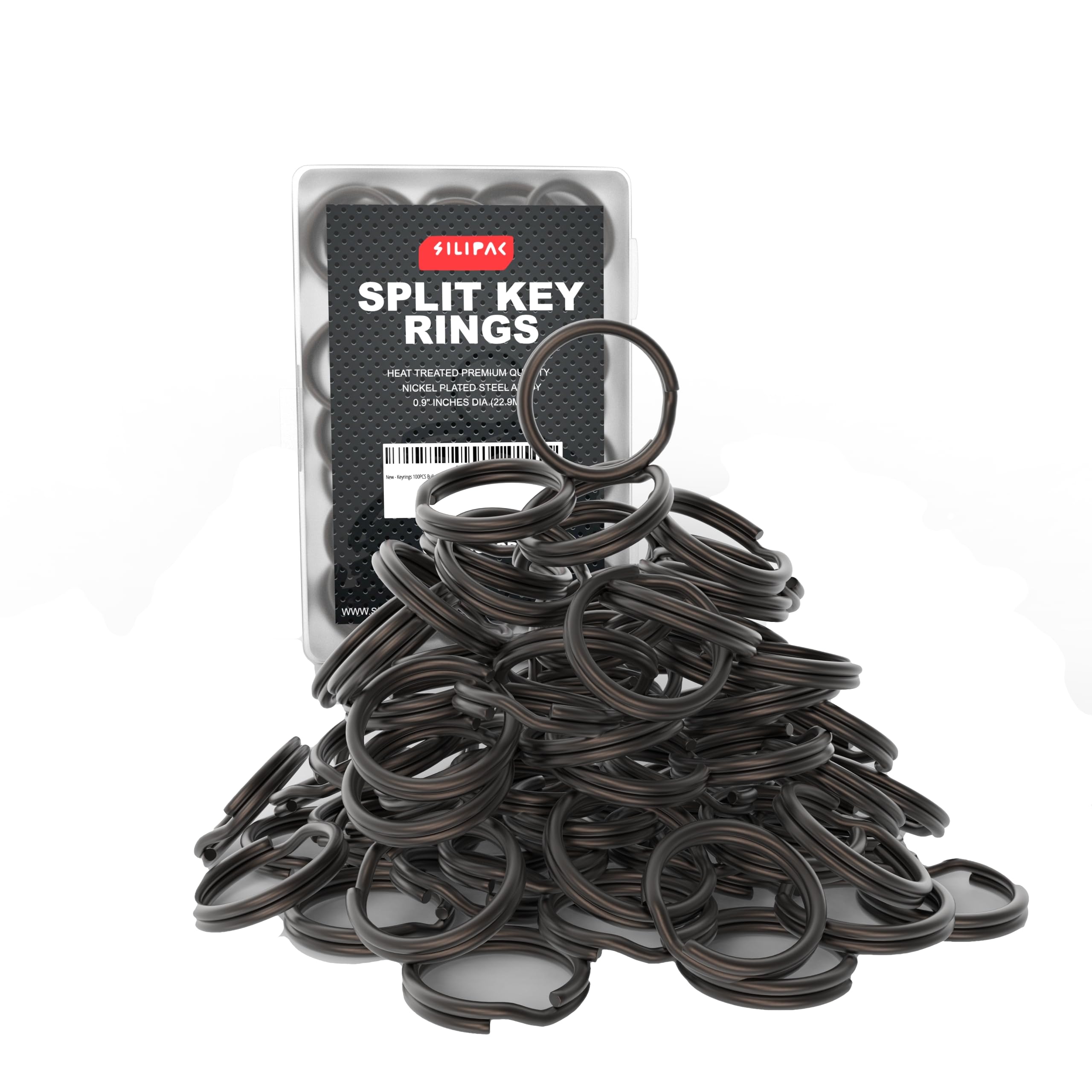 Silipac Keychain Rings Bulk 100 pcs - Split Ring