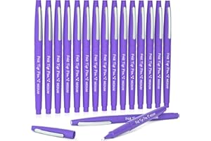 Lelix Felt Tip Pens, 15 Purple Pens, 0.7mm Medium Point Felt Pens, Felt Tip Markers Pens for Journaling, Writing, Note Taking, Planner, Perfect for Art Office and School Supplies