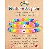 JEIKTO First Day of School Preschool Kindergarten Bracelet Mommy and Me, Mother Daughter Matching Bracelets, Back to School Gifts for Daughter from Mom