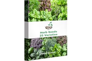 VERDANT VIGOR 30,000+ Herb Seeds for Planting, 25 Varieties Heirloom Culinary Tea Herb Seeds Gift Pack, Non-GMO Herb Seed Garden Kit for Indoor Outdoor Growing, Home Fresh Food Herb Supply