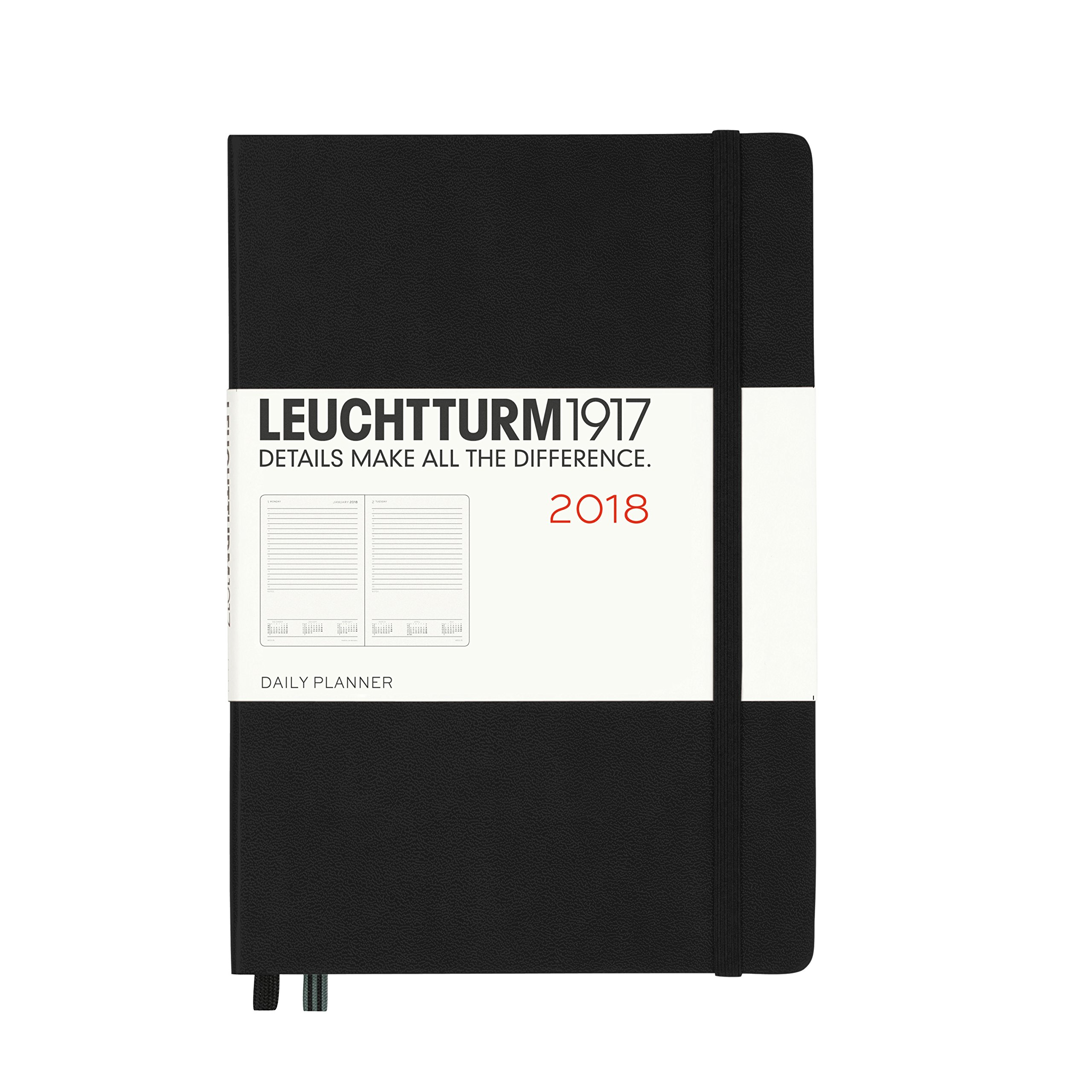 Leuchtturm1917 A5 Medium 2018 Daily Planner - Black