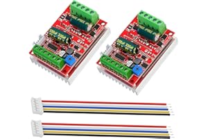 YELUFT 2PCS DC 6-60V 400W BLDC Three-Phase Brushless Motor Controller PWM Hall Motor Control Driver Board 12V 24V 48V with Forward/Reverse/Stop/Brake Function