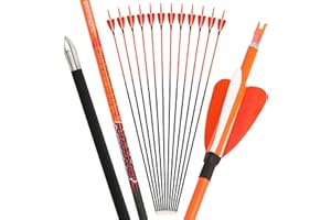 32 inch Pure Carbon Arrow Spine 300-1000 Target Practice Arrow Hunting Arrows Straightness 0.06" for Compound & Recurve Bow P