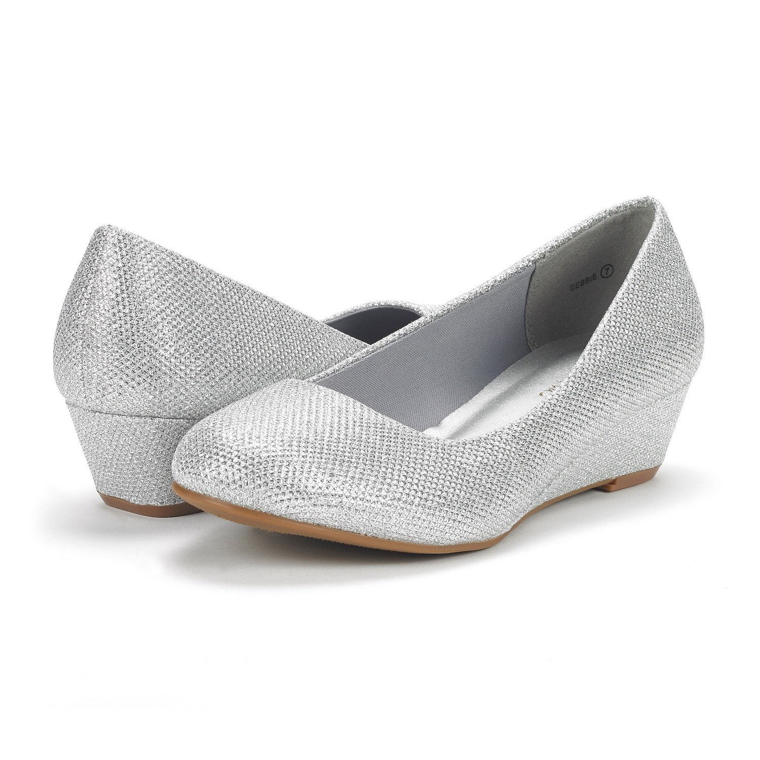 DREAM PAIRS Women's Debbie Mid Wedge Heel Pump Shoes - Image 3