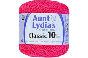 RED HEART Aunt Lydia's Classic Crochet Thread Size 10-Hot Pink