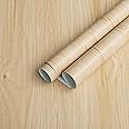 Heroad Brand Light Wood Grain Wallpaper Oak Peel and Stick Wallpaper Wood Contact Paper Thicken Textured for Table Cabinets Decoration Countertops Waterproof Self Adhesive Thicken Vinyl 197”x17.5”