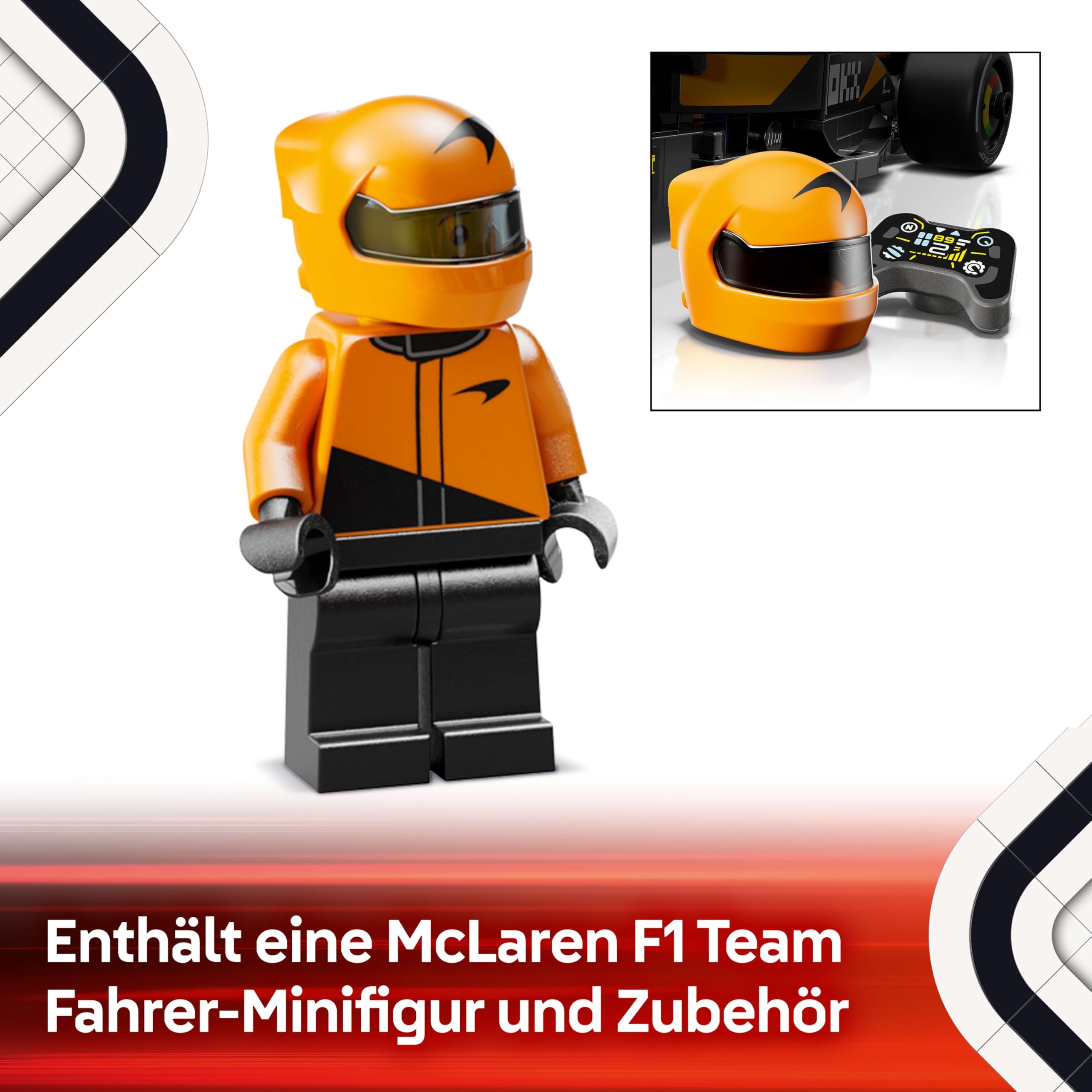 LEGO Speed Champions McLaren F1 Team MCL38 Rennauto - Spielzeug mit Formel 1 Minifigur zum Sammeln - Modell und Geschenk für Jungen & Mädchen ab 10 Jahren und Erwachsene Motorsport Fan 77251 4