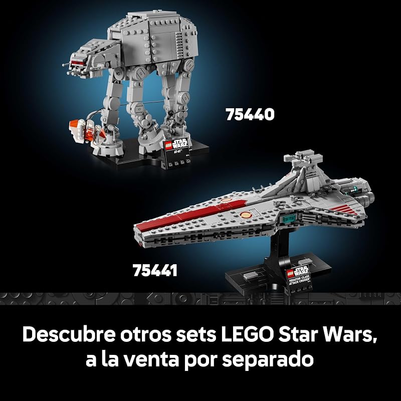 Star Wars 75441 Crucero de Ataque Clase Venator - Maqueta para Construir para Adultos de Nave de la República - Decoración para el Salón - Regalo de Colección para Fans de La Venganza de los Sith — foto 6 de 8