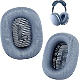 Ear Cushions for AirPods Max Headphone - Upgraded Mesh Earpads Replacement Compatible for Apple AirPods Max with Silicone Layer, Magnet, Memory Foam and Noise Isolation (Sky Blue)