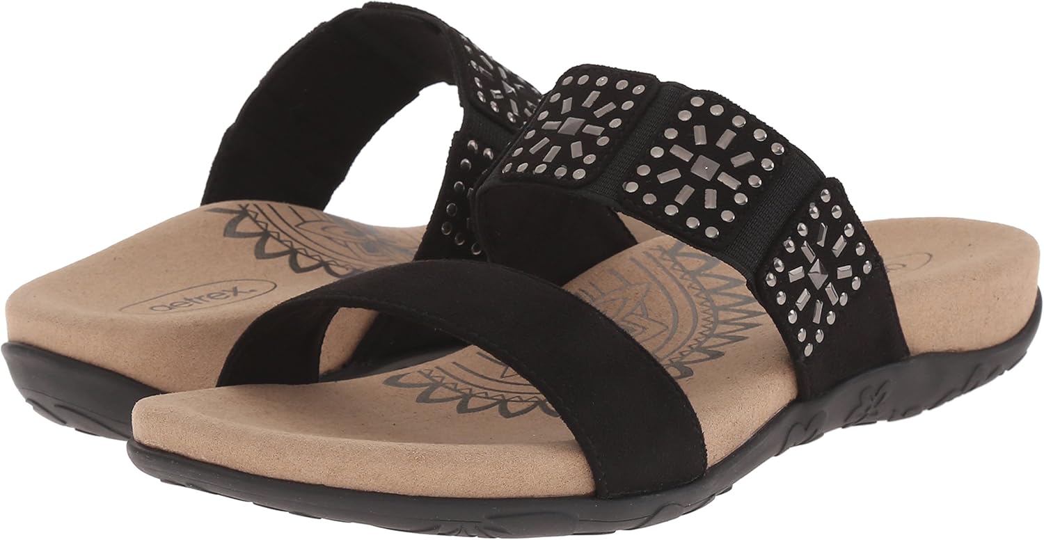 aetrex paris slide sandal