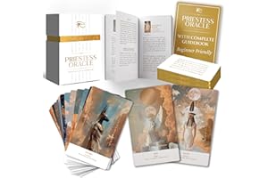 Earth Moon Magick Priestess Oracle Deck: Divine Light Codes of Ancient Egypt | 50 Oracle Cards with Guidebook for Spiritual A