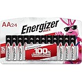Energizer AA Batteries, MAX Double AA Battery Alkaline, 24 Count