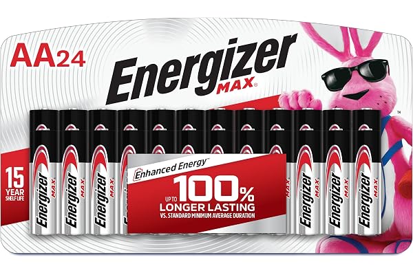 Energizer AA Batteries, Max Double A Battery Alkaline, 24 Count