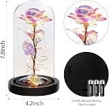 Childom Colorful Rainbow Roses In Glass Dome - Mothers Day Gifts For Mum view 6