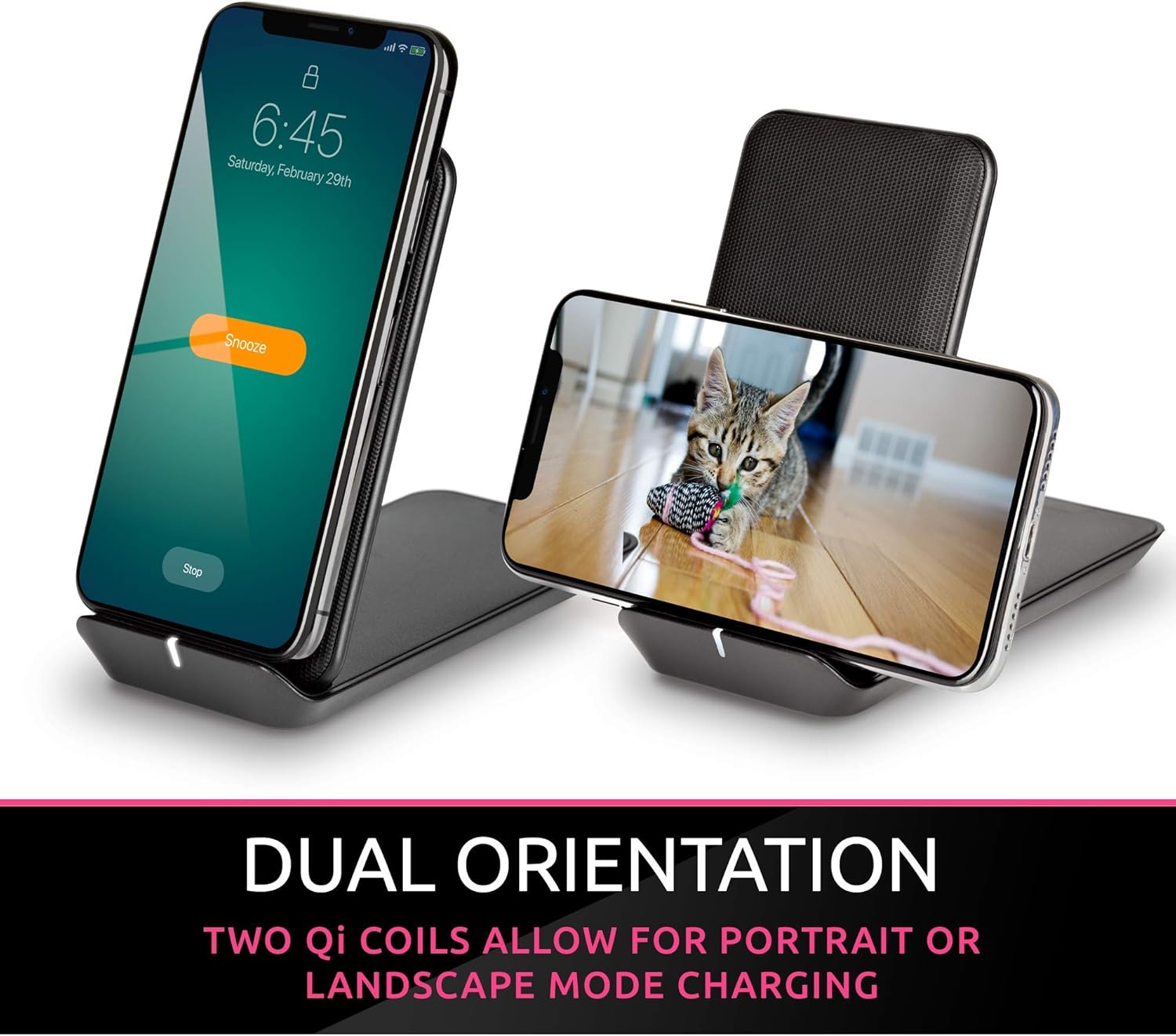 Smpl Fast Wireless Charger, Qi-Certified 10W Wireless Charging Stand, Compatible with iPhone 13/12/Pro/11/XS Max/XR/XS/X/8/8+ - Image 4