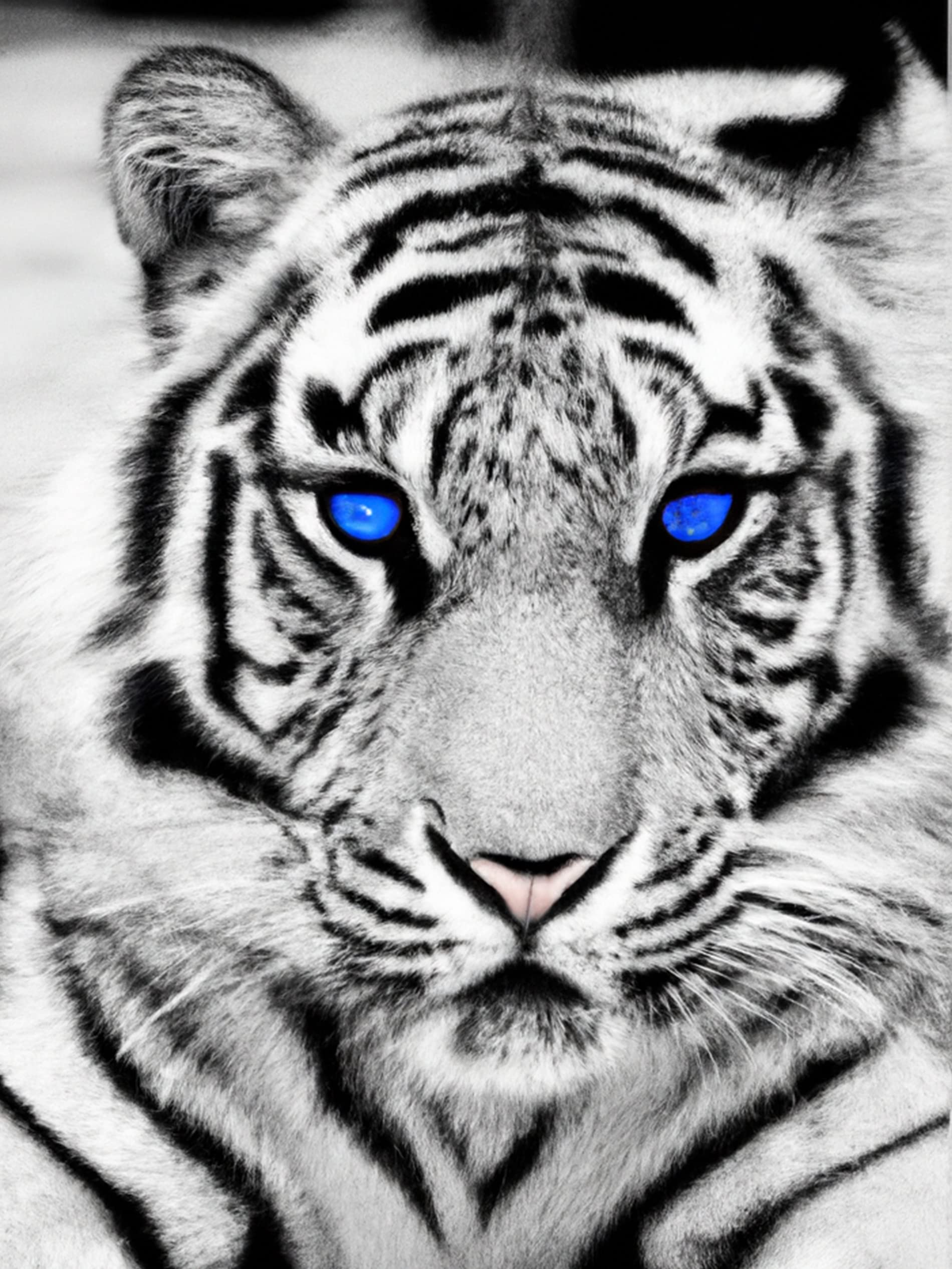 VAIIEYO 5D Diamond Painting Tiger, Paint with Diamonds Art Beast Animal, Paint by Numbers Full Drill Round Rhinestone Craft Canvas for Home Wall Decor 35x35 cm