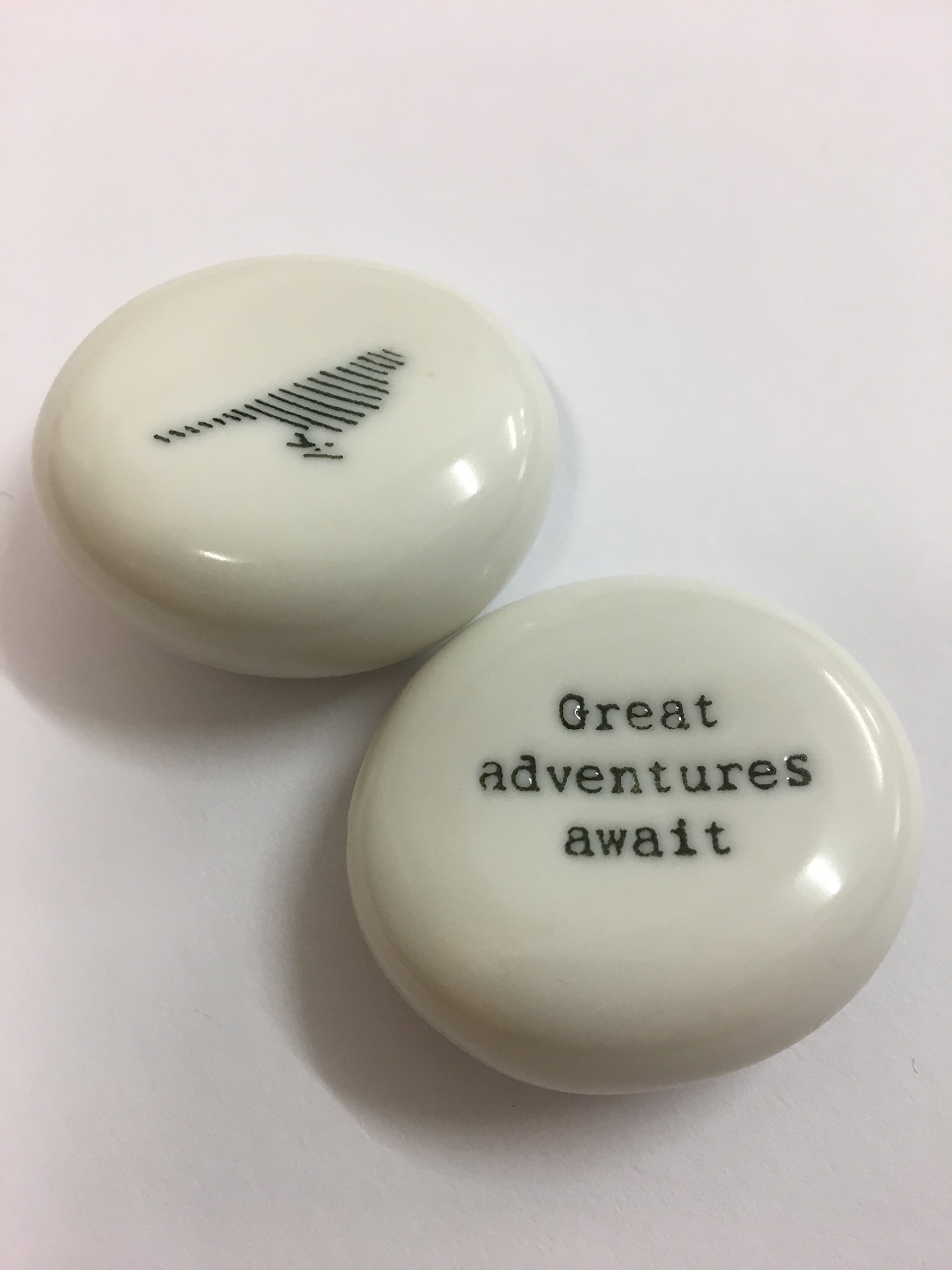 East of India Porcelain Pebble - Great Adventures Await