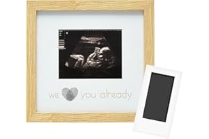 Reece Studio Thumbprint Sonogram Picture Frame, Gender Neutral Baby Keepsake Frame, Family Keepsake, With Included Ink Pad For Mom And Dad's Thumbprints