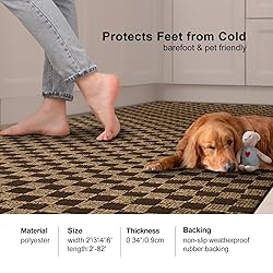 BESTVUE 3' x 40' Runner Rugs with Rubber
