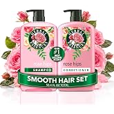 Herbal Essences Shampoo &amp; Conditioner Set, Rose Hips - Smooth Collection, Paraben-Free, Color-Safe, Shiny Hair with Jojoba &amp; Vitamin E, 29.2 Fl Oz Each, 2-Pack