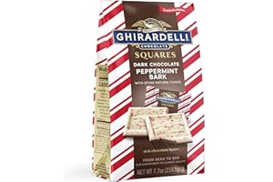 GHIRARDELLI Dark Chocolate Peppermint Bark Chocolate Squares, 7.7 OZ Bag