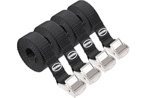 EXVITAL Lashing Straps with Cam Buckles Tie Down Straps 48" x 0.75" Adjustable Cinch Straps for Motorcycle Cargo Kayak Luggag