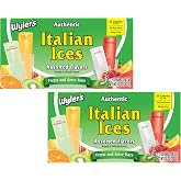 Wyler's Authentic Italian Ices Assorted Flavors - Pack of 2-10 Bars in Each Box - 20 Total Bars - Freeze and Serve Bars - Lemon, Raspberry, Orange Cream, Kiwi Strawberry