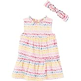 Mud Pie Baby One Size Girls Dress & Headband Set