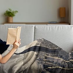 Ambesonne New York Throw Blanket, Aerial View of
