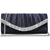 Dasein Clutch Purses for Women Evening Bags Formal Clutches with Rhinestones for Wedding Party Prom Dressy Purse
