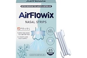 POAGL 45 Strong Nasal Strips for Snoring - Clear Extra Strength Nose Snore Stop Solution for Men and Women Sensitive Skin Better Breathe Sleeping Aid Right Left Passage Inflow Rite (45 Count)