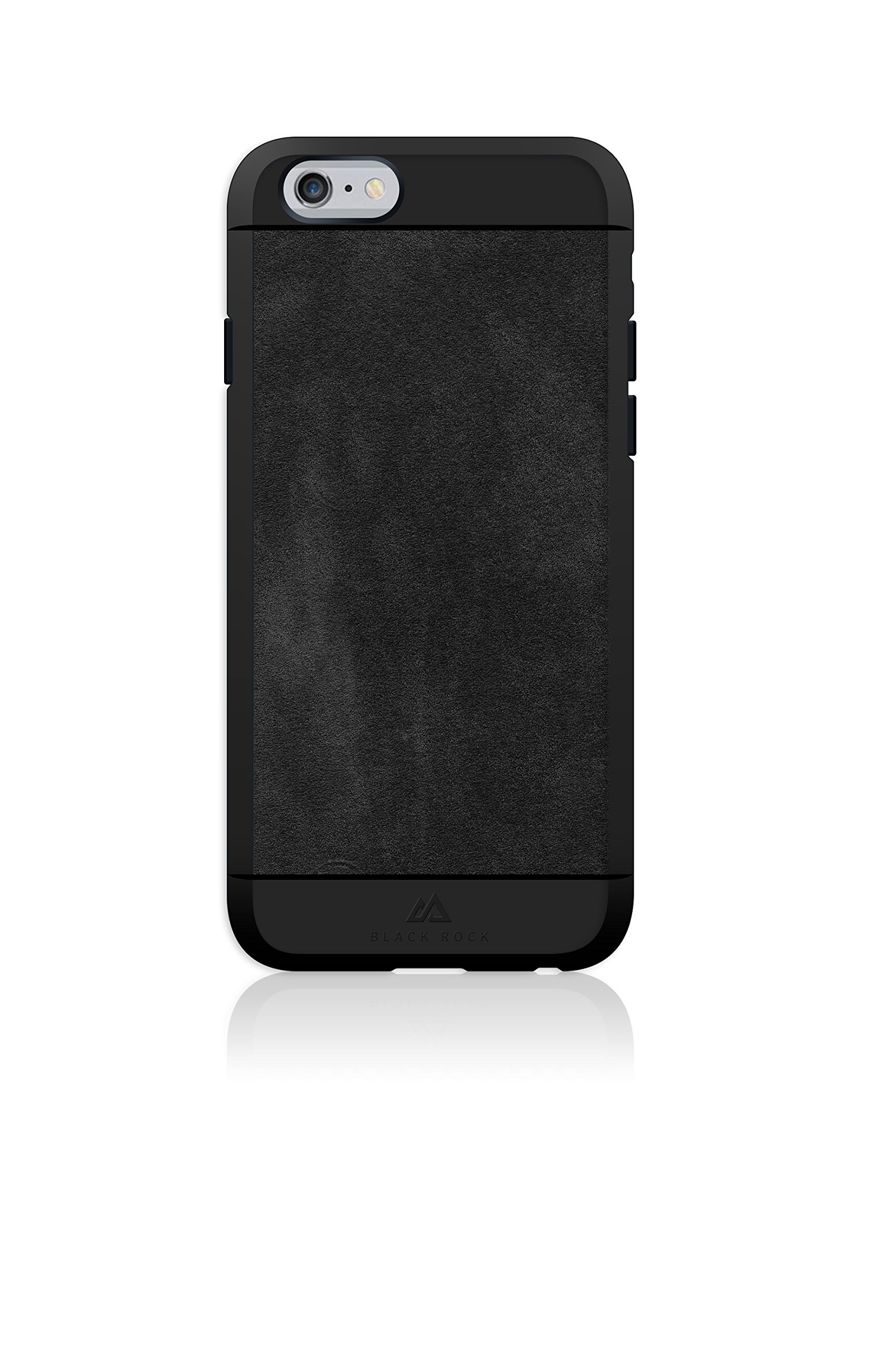 Black Rock Genuine Leather Material Cover Case for Apple iPhone 6/6S - Suede Black