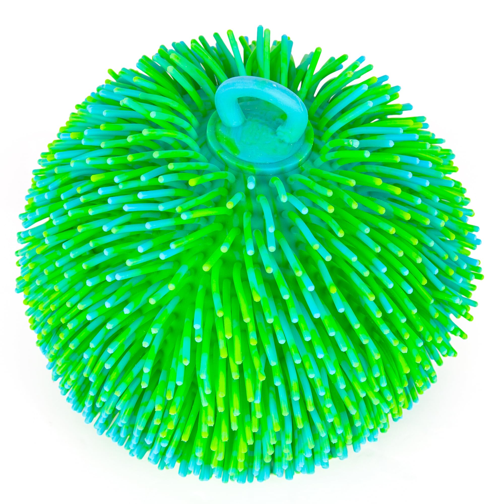 ArtCreativity Tie Dye Puffer Ball with Hanging Loop, Spiky Stress Relief Balls, 7 Inch Squeeze Fidget Toys for Kids, Calming Sensory Balls for Autistic Children, Party Favor