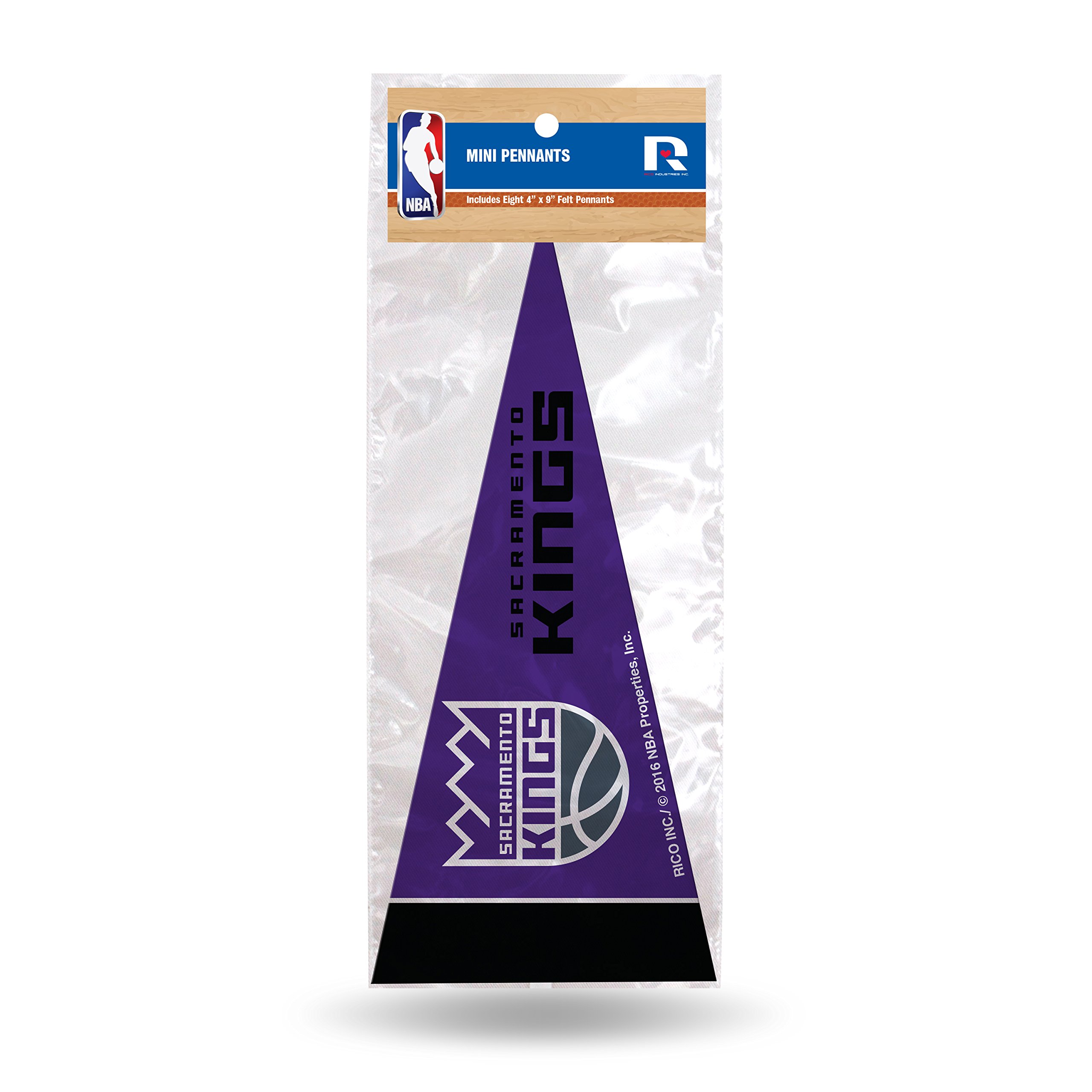 Rico Industries NBA Unisex 8-Piece 4-Inch by 9-Inch Classic Mini Pennant Décor Set