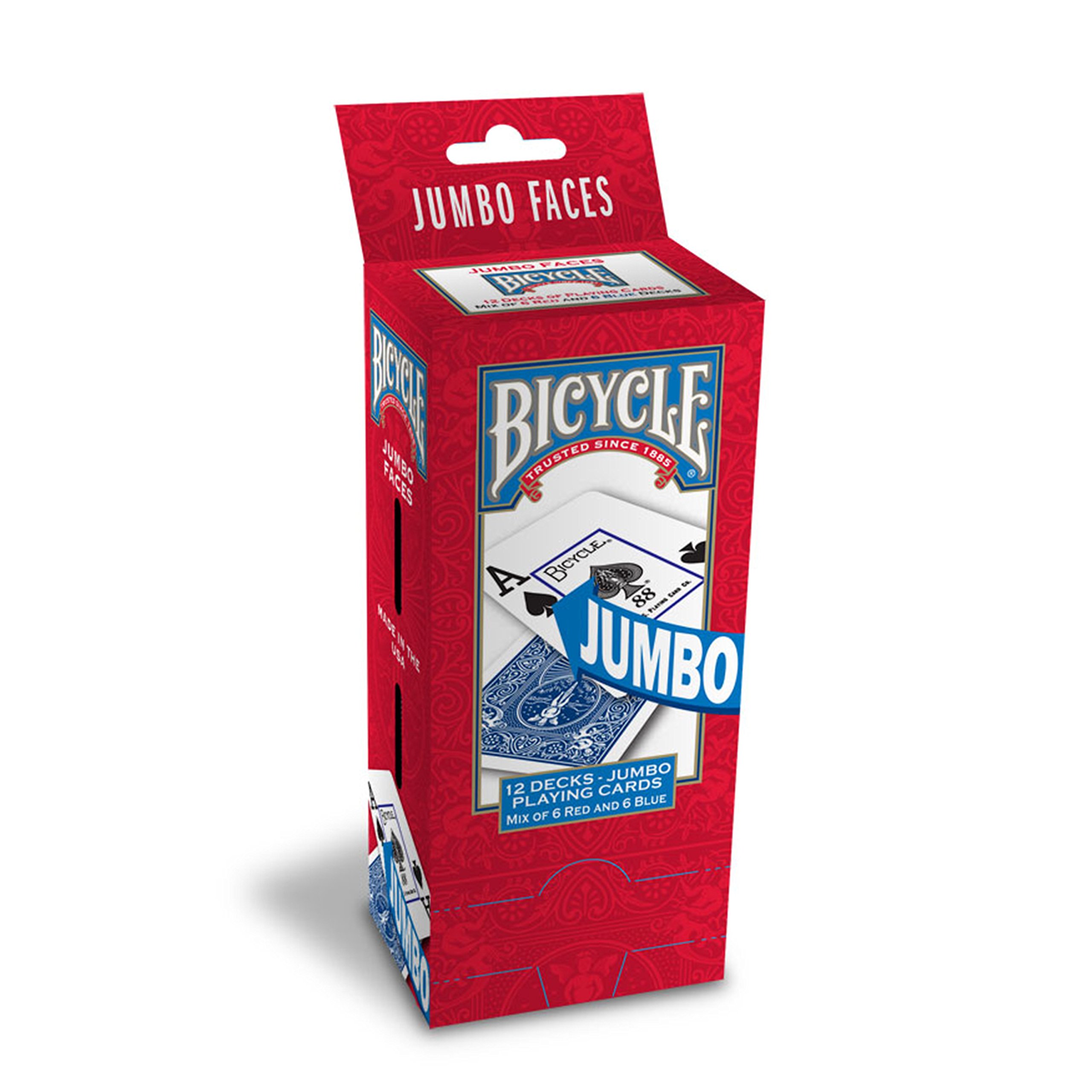 Bicycle Poker Size Jumbo Index Playing Cards (Pack of 12), Red/Blue 743181102292 eBay