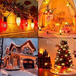 C9 LED Christmas String Lights Outdoor, 26 Feet 20